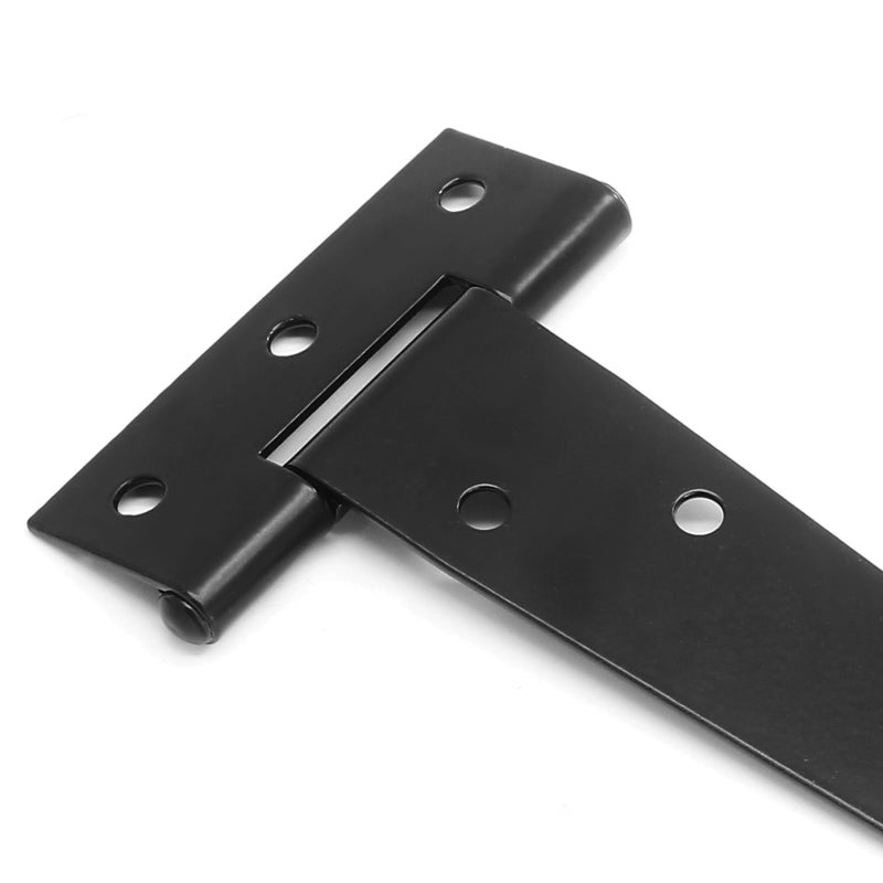 Murtenze 12Pack 3 Inch Black T-Strap Shed Hinge,Barn Door Hinges Heavy Duty Gate Strap Hinge T Hinges for Barn Door, Shed or Wooden Fences - Image 5